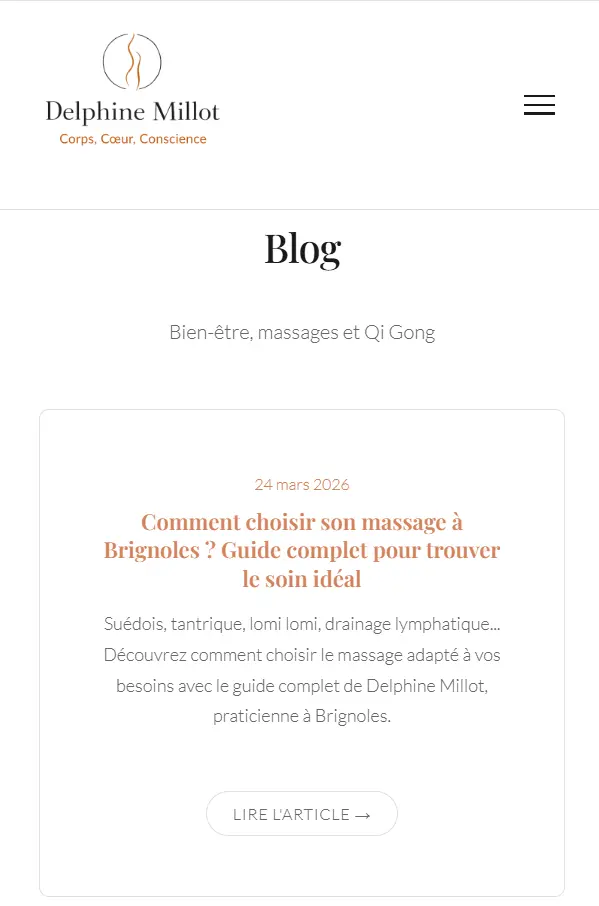 Delphine Millot, massothérapeute à Brignoles